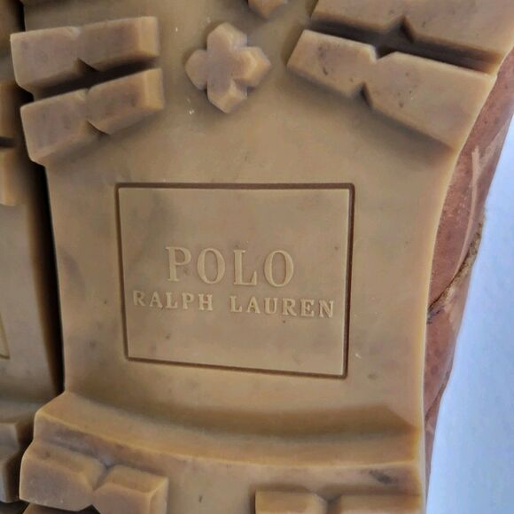 POLO RALPH LAUREN Ranger Boots Mens 10D Strap Brown Leather Outdoor Hiking Lace main image 6